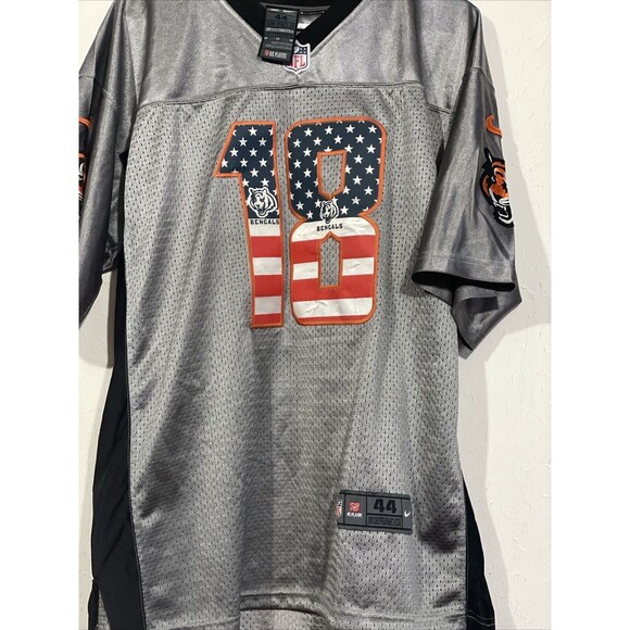 Nike Cincinnati Bengal AJ Green #18 USA Patriotic On-field Stitched Jersey S44 - Picture 1 of 6